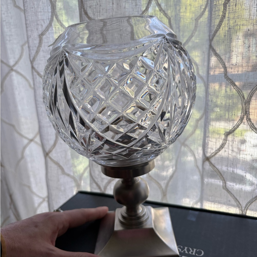 🏡Waterford Cut Crystal Hurricane Candle Holder in Original Box - Picture 7 of 13
